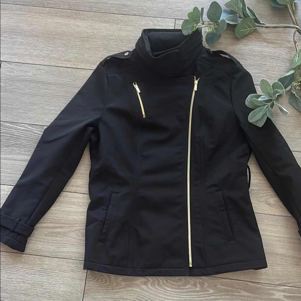 Kenneth Cole Reaction Black and Gold Utility Jacket